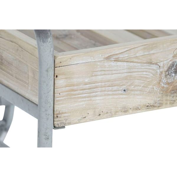 Metall sidobord gran gran trä DKD Home Decor