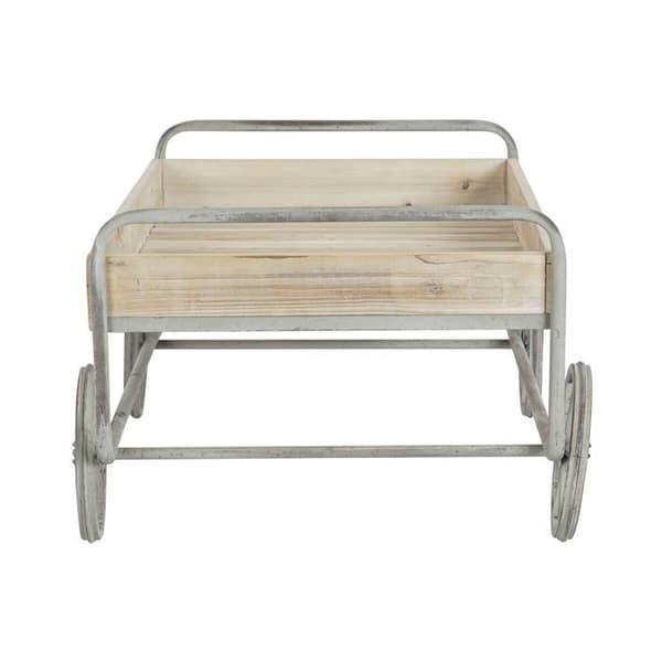 Metall sidobord gran gran trä DKD Home Decor