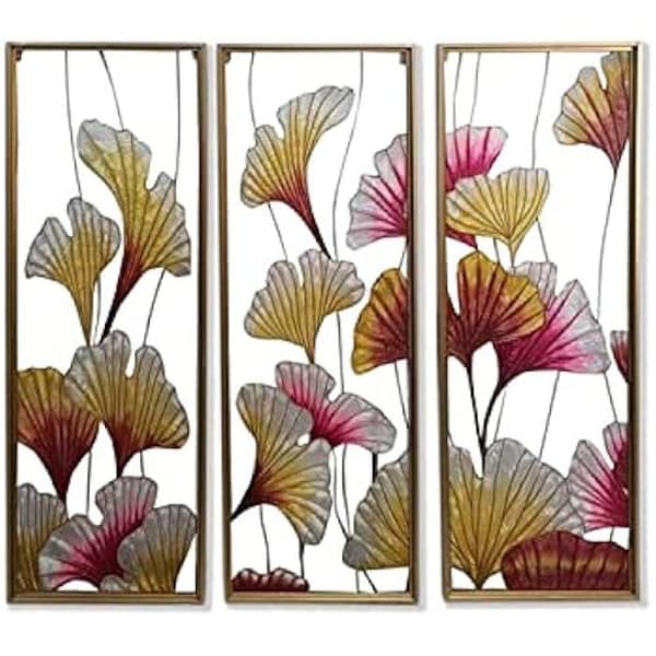 Canvas - DKD HEMINNREDNING - Standard - Gul - Metall och glas - 122x122 cm