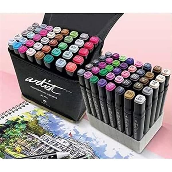 Markörer - ROYMAR - Alex Bog Luxury Canvas - Paket om 40 - Dubbel spets - Flerfärgad