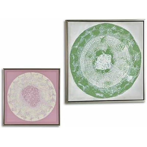 Abstrakta dukar - PRESENTDEKOR - 52,5 x 2,8 x 52,5 cm - Flerfärgad - Modern dekoration - Set med 4 delar