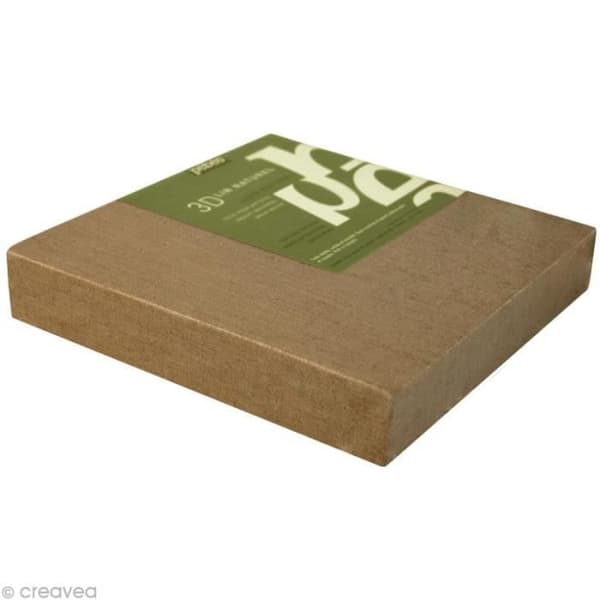 Naturlig linne 3D ram 60 x 60 cm Pebeo 3D ram för konstnärer, klar att använda, - Mått: 60 x 60 cm, tjocklek 3,5 cm -