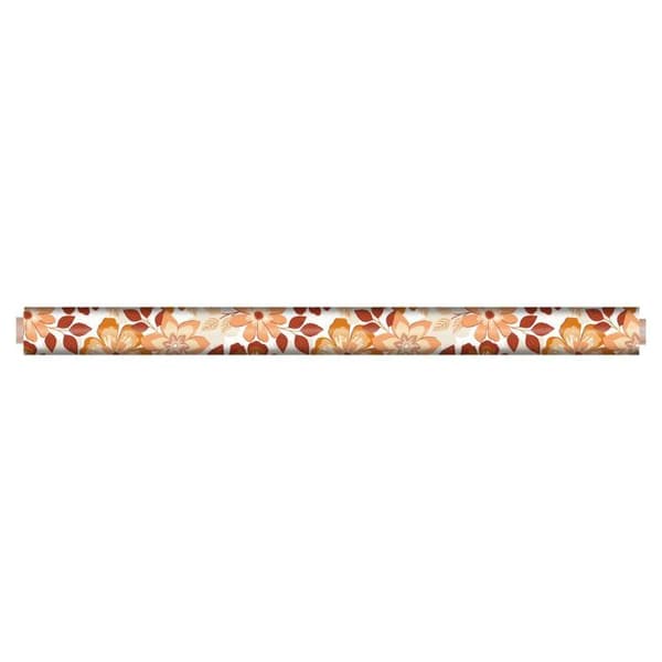 Vaxduk på metern - Bredd 140 cm - Orange blommor - Orange