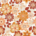 Miniatyrbild 1 av 5: Vaxduk på metern - Bredd 140 cm - Orange blommor - Orange