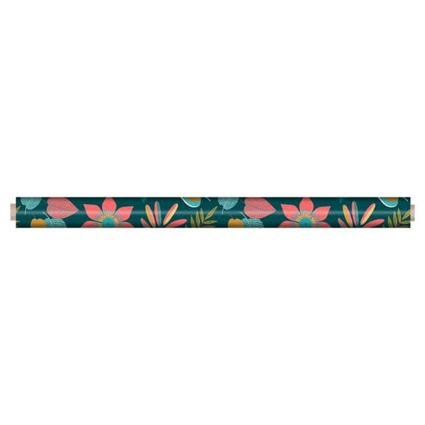 Vaxduk på metern - Bredd 140 cm - Blommor och blad - Grön