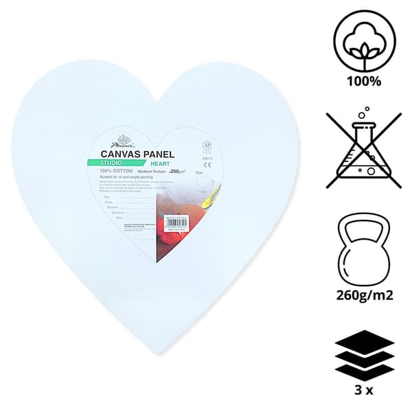 SYDÄN PANEELI canvas tasamaalaus puuvillakangas 260g Phoenix 20cm