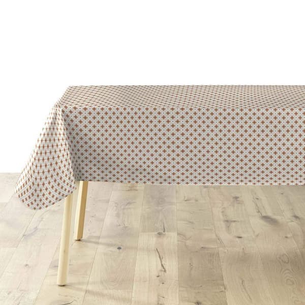 Vaxduk på metern - Bredd 140 cm - Grafiska mönster Terracotta - Beige