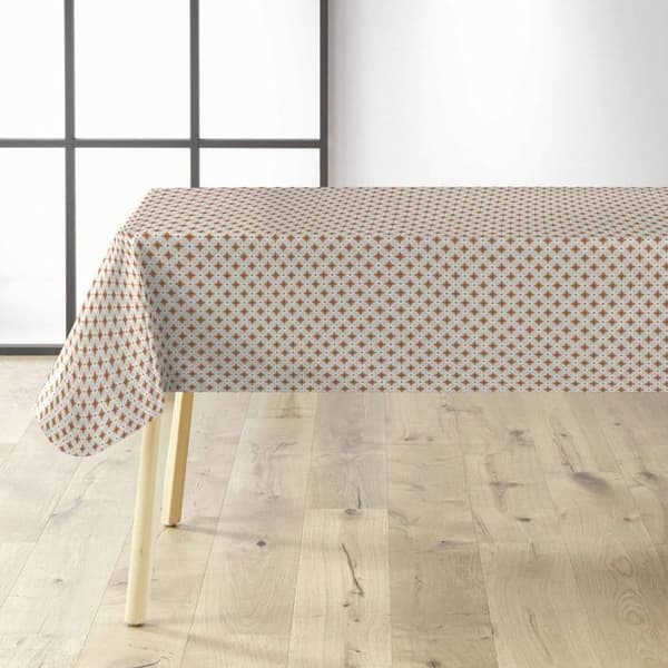 Vaxduk på metern - Bredd 140 cm - Grafiska mönster Terracotta - Beige