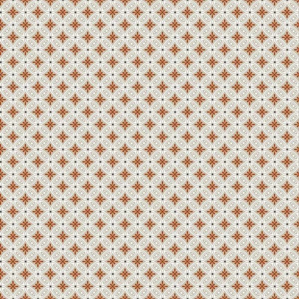 Vaxduk på metern - Bredd 140 cm - Grafiska mönster Terracotta - Beige