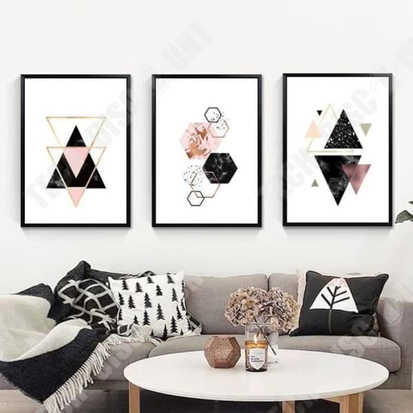 TD® Set med 3 Canvastavlor Nordisk stil Modern Trendig samtida konsttryck Vardagsrumsinredning