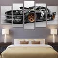 Miniatyrbild 4 av 4: Väggkonstbilder för vardagsrum 5 delar Ford Mustang Rtr bilmålning Canvas HD-tryckt utan ram