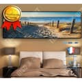 Miniatyrbild 1 av 4: TD® Canvastryck Modern Ocean Beach Sea Road Heminredningsvägg 30x90cm