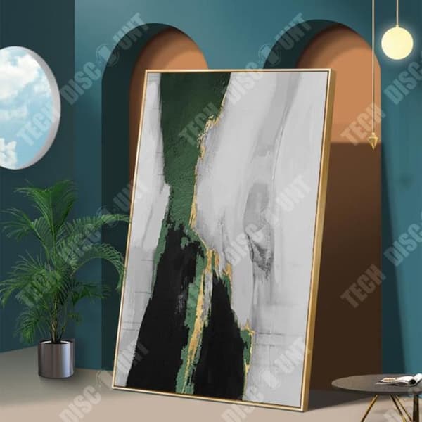 TD® Art mörkgrön vardagsrum dekorativ målning stort hotell abstrakt oljemålning vardagsrum gångvägg abstrakt dekorativ målning