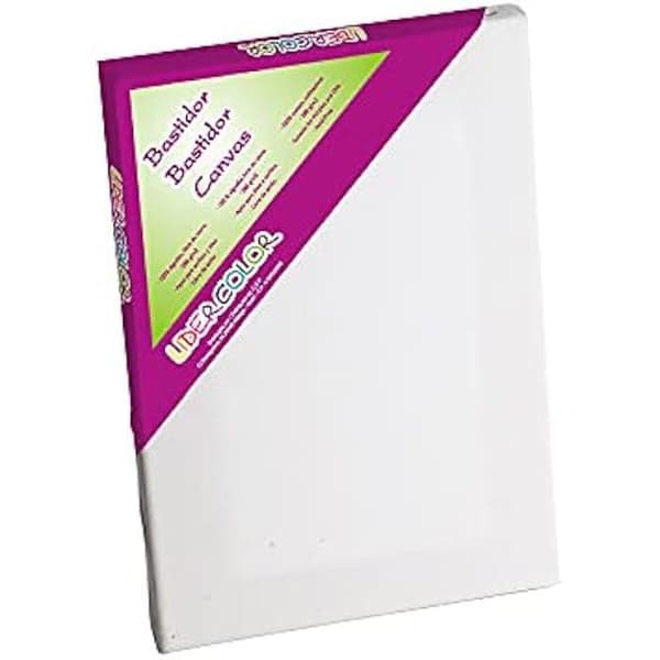 Cadre Lidercolor 6f canvas med sidoklämma 100% bomull ram av pawlonia 1,8x3,8 cm kanter i trä 41x33 cm