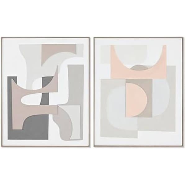Målning - HOME ESPRIT - Urban - Flerfärgad - 2 enheter - 82,3 x 4,5 x 102 cm