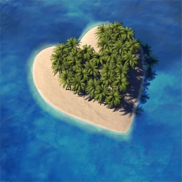 Pro-Art-Bilderpalette Pro Art Canvastavla, Island of Love IV - Storlek: 50 x 50 cm - gla681b