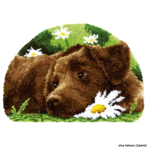 Vervaco form bordsduk matta "brun labrador"