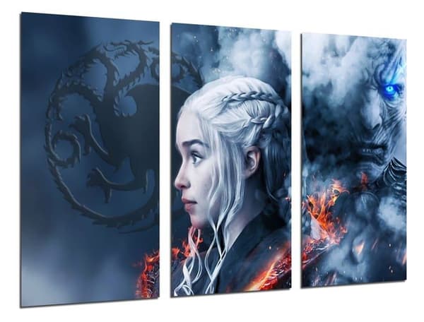 Målning - Dkorarte canvas - 27300 - Modern fotografisk målning från Game of Thrones-serien, Khaleesi, 97 x 62 cm, ref.