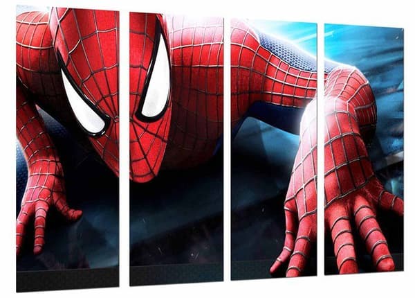 Målning - duk Cuadros cámara - 26638 - Ref. Spiderman trätryckt bild Spiderman mönster 131 x 62 cm