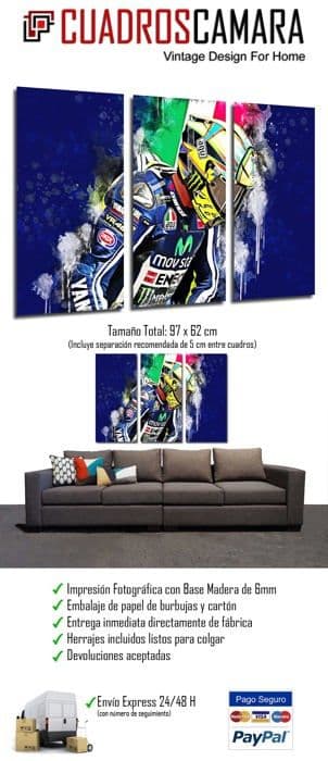 Dkorarte Modern målning Photographico Moto gp, Velentino Rossi, teckning, tapeter, Italien, 97 x 62 cm, ref. 27390