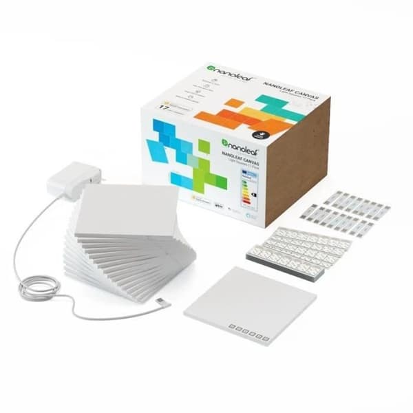 Nanoleaf Canvas, W, Flerfärgat (RGBW), Paket med 17 - NL29-0010SW-17PK Vit