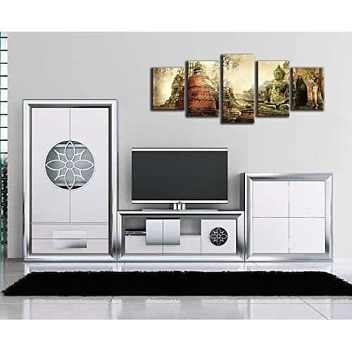 Moderna fotografisk tavla tryck på trä Buddha Buddha avkoppling Zen meditation avkoppling 165 x 62 cm ref. 26