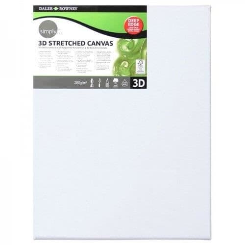Kreativt fritidspaket - DALER ROWNEY - SIMPLY 3D CANVAS - 60 x 80 cm - Vit