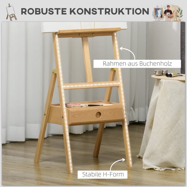 Teline, 43,5L x 43S x 150-190K cm, Luonnonvärinen