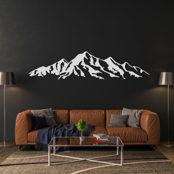 Väggmålningen "Berg i Alperna" - modern dekoration tillverkad av 6 mm MDF
