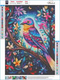 Miniatyrbild 3 av 4: Diamantbroderi med fågelmotiv - Naturens färger 30x40 cm