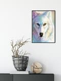 Miniatyrbild 5 av 6: Diamantbroderi Vit Varg 30x40 cm