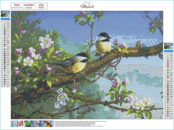 Diamantbroderi Morgenmelodi 30x40 cm