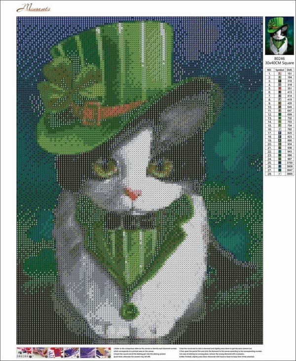 Diamantbroderi Kitty Elegant 35x45 cm K