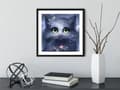 Miniatyrbild 6 av 6: Diamantbroderi Kattöga 35x35 cm K