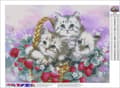 Miniatyrbild 3 av 6: Diamantbroderi Söta Katter Tre 35x45 cm
