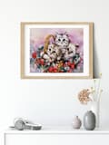 Miniatyrbild 4 av 6: Diamantbroderi Söta Katter Tre 35x45 cm