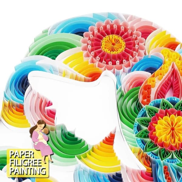 Quilling Kit Raidat Äidin Rakkaus 40x50 cm