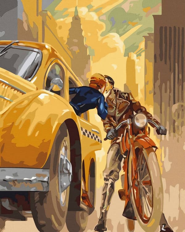 Paint By Numbers -maalaussarja Kiss On The Road 40x50