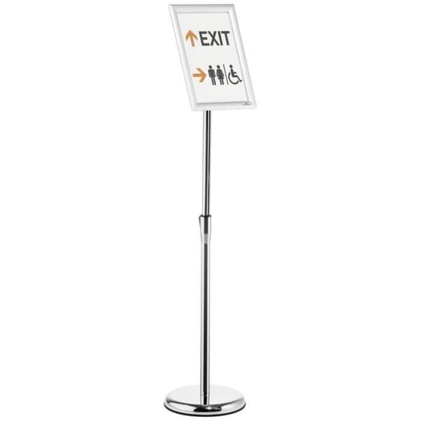 Fristående informationsskylt - DURABLE - 1 x DIN A4 - Vikbar aluminiumram