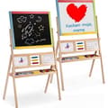 Miniatyrbild 2 av 4: Tablå - Ricokids stor roterande magnettavla med klocka - flerfärgad