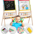 Miniatyrbild 1 av 4: Tablå - Ricokids stor roterande magnettavla med klocka - flerfärgad