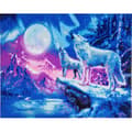 Miniatyrbild 1 av 2: Tableau Strass Diamant Crystal Art Loups 40x50cm