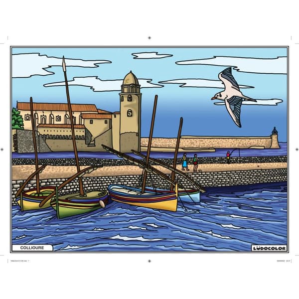 Färgläggningsduk Collioure