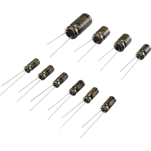 TRU COMPONENTS Elektrolyt-kondensator sortiment Radialt hållmonterade 25 V, 50 V 120 st