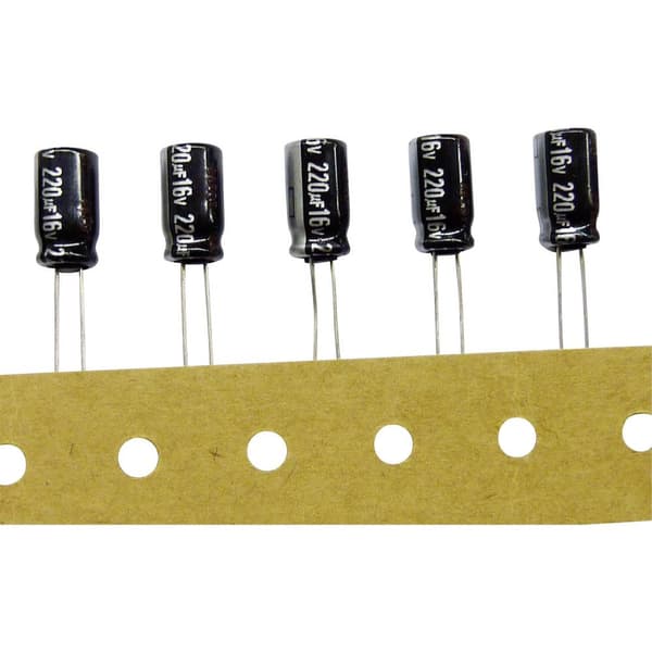 Panasonic ECA1JHG222 Elektrolyt-kondensator Radialt hållmonterade 7.5 mm 2200 µF 63 V 20 % (Ø x H) 18 mm x 35.5 mm 1 st