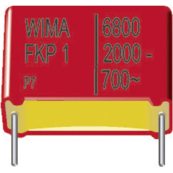 Wima FKP1U026807F00KSSD 1 st FKP Foliekondensator Radialt hållmonterade 0.068 µF 2000 V/DC 10 % 37.5 mm (L x B x H) 41.
