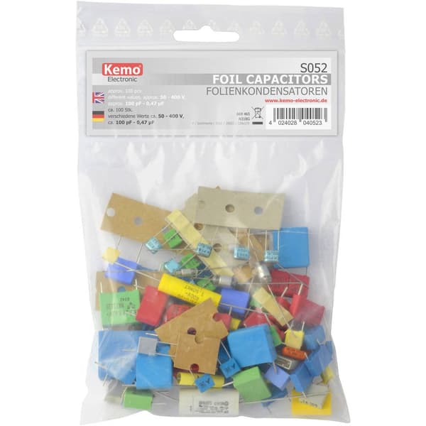Kemo S052 100 st FKP Foliekondensator sortiment