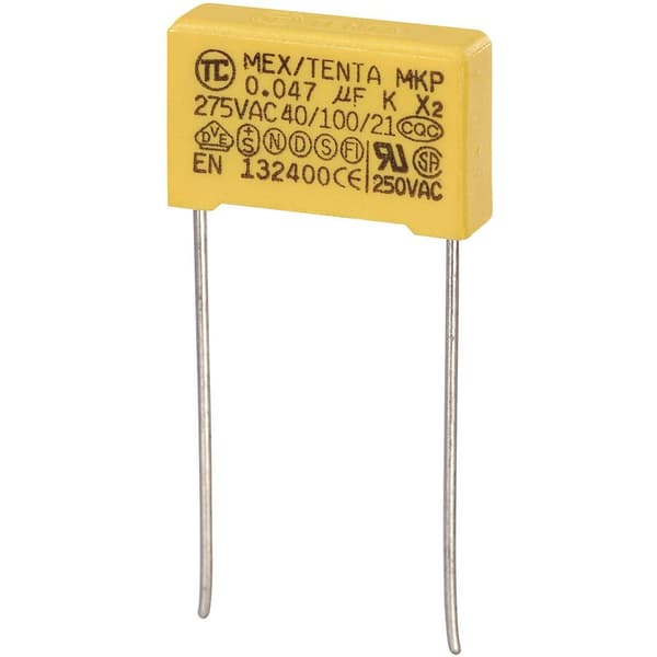 TRU COMPONENTS MKP-X2 1 stk MKP-X2-støjfjernerkondensator med radial tråd 0.068 µF 275 V/AC 10 % 15 mm (L x B x H) 18 x