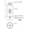 Miniatyrbild 3 av 3: Hydra MKP_285_MAB 25uF 40x78 1 st MKP Motorkondensator 25 µF 450 V/AC 5 % (Ø x L) 40 mm x 78 mm