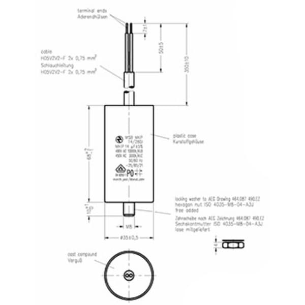 Hydra MKP_400_MSB 2.5uF 30x48 1 st MKP Motorkondensator Radialt hållmonterade 2.5 µF 500 V/AC 5 % (Ø x L) 30 mm x 48 mm